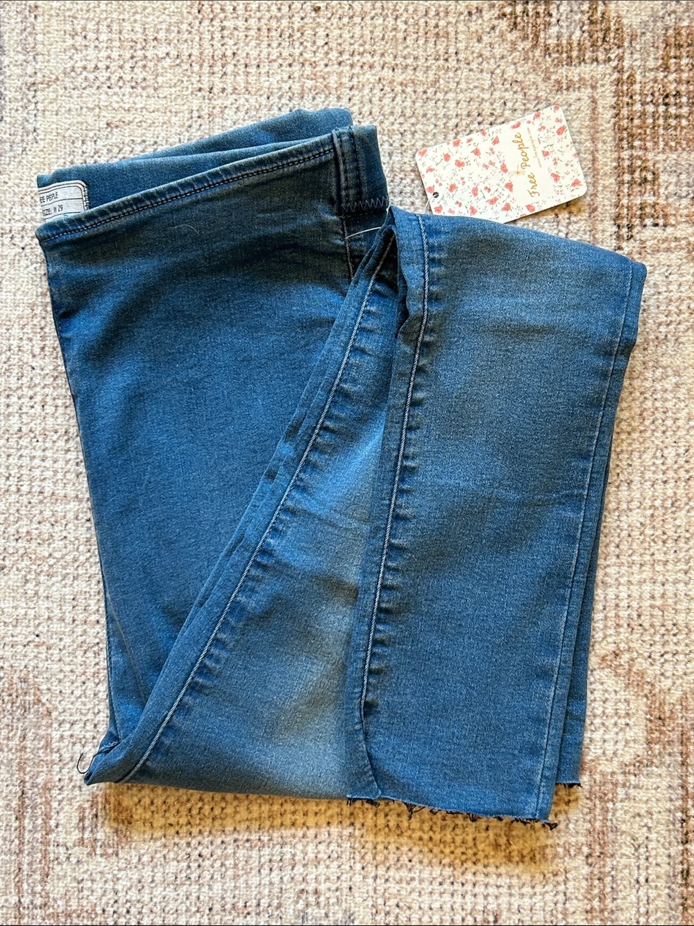 Free People light denim pull on jeans
